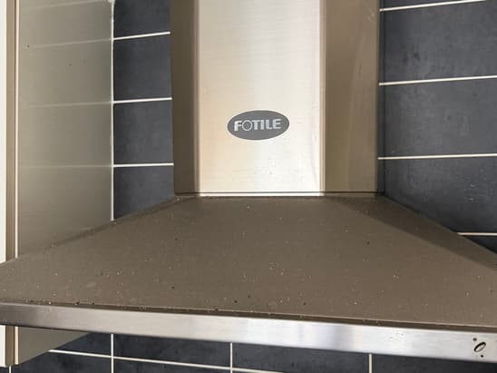 Hood Grime Gone — before cleaning